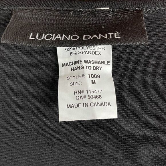 NWT Luciano Dante Black Short Sleeve Top Size M - Picture 6 of 7
